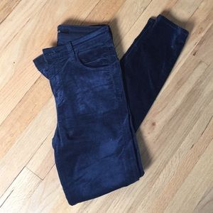 J Brand - Skinny Velvet Pants - Size 34 Blue